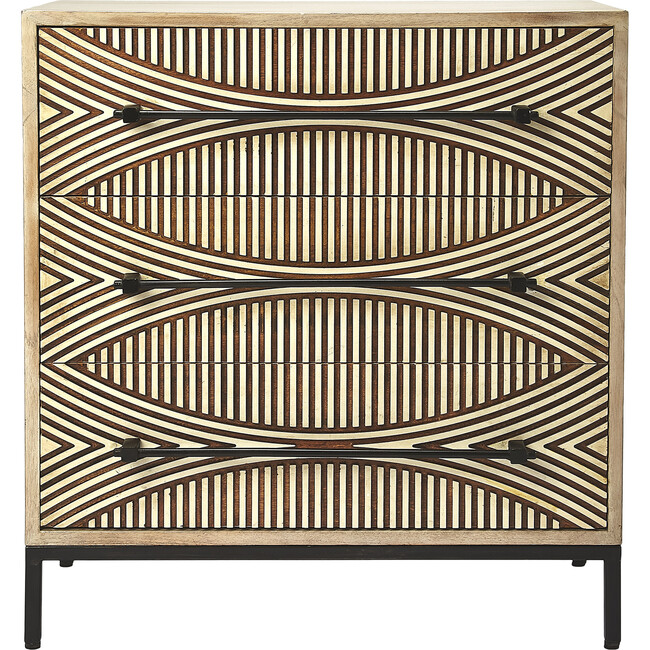 Dalvin Carved Chest, Natural/Ivory - Dressers - 1