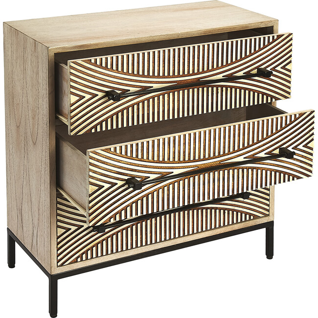 Dalvin Carved Chest, Natural/Ivory - Dressers - 3