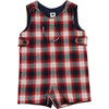 Jack Classic Shortall, Red Plaid - Overalls - 1 - thumbnail