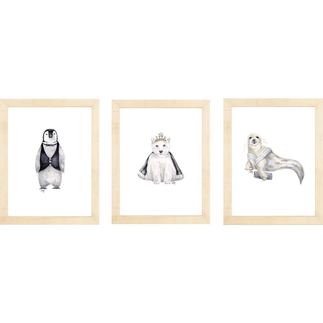 Set of 3 Fancy Animals Prints, Polar - Art - 3