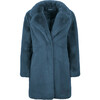 Stella Women's Faux Fur Jacket, Stone Blue - Coats - 1 - thumbnail