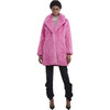 Stella Women's Faux Fur Jacket, Sugar Pink - Coats - 2