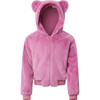 Lily Kids Faux Fur Jacket, Sugar Pink - Coats - 1 - thumbnail