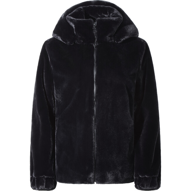 Maddie Women's Faux Fur Jacket, Noir - Coats - 1