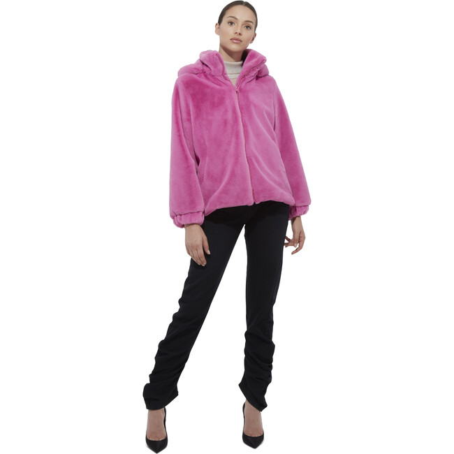 Maddie Women's Faux Fur Jacket, Sugar Pink