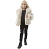 Milly Kids Faux Fur Jacket, Latte - Jackets - 3