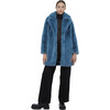 Stella Women's Faux Fur Jacket, Stone Blue - Coats - 3