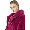 Milly Women's Faux Fur Jacket, Raspberry - Coats - 5