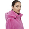 Maddie Women's Faux Fur Jacket, Sugar Pink - Coats - 5