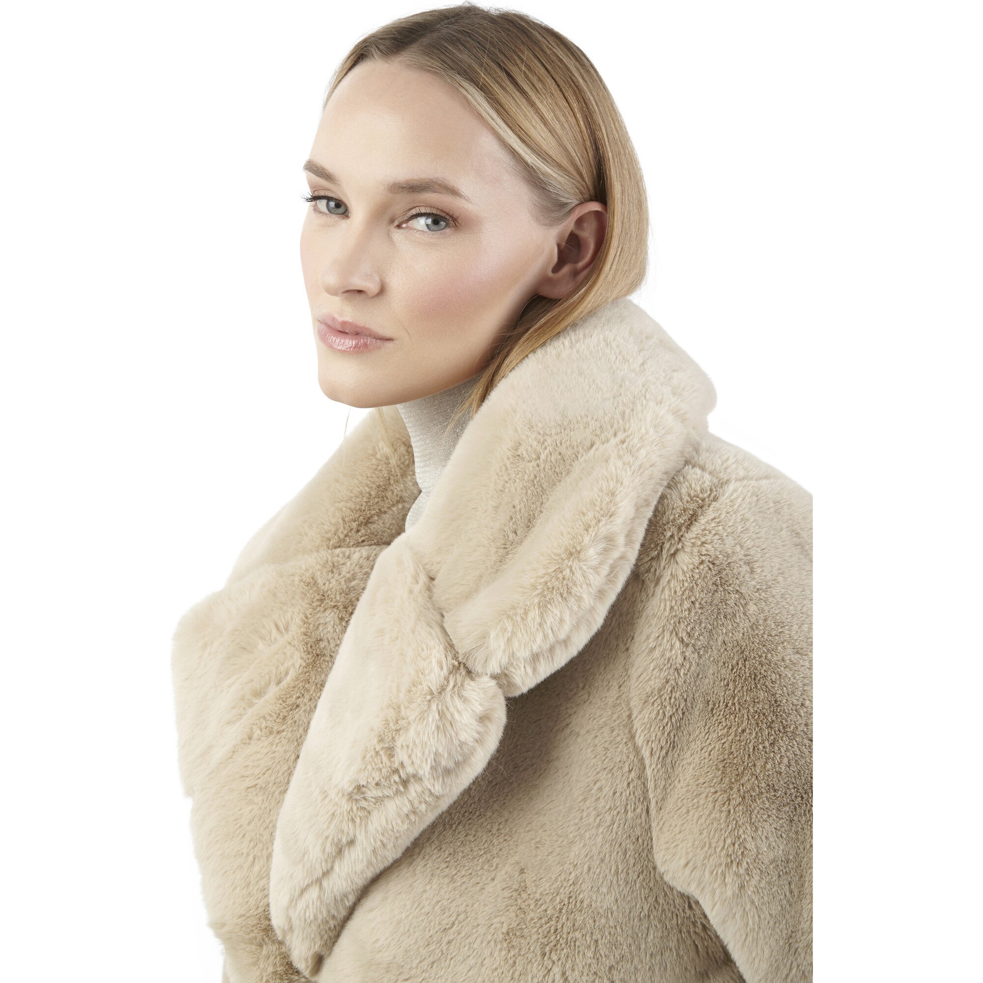 Milly Women's Faux Fur Jacket, Latte - Apparis Mommy & Me Shop | Maisonette