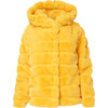 Goldie Women's Faux Fur Jacket, Dandelion - Coats - 1 - thumbnail