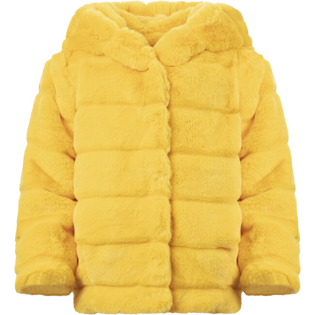 Goldie Kids Faux Fur Jacket, Dandelion