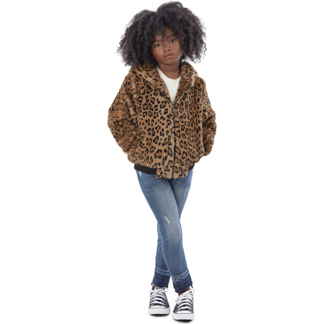 Lily Kids Faux Fur Jacket, Leopard