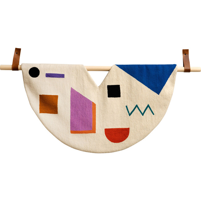 Shapes Tapestry, White/Multi