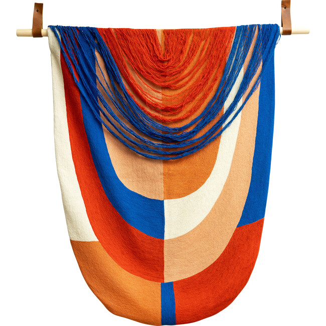 Red & Blue Layered Tapestry, Multi