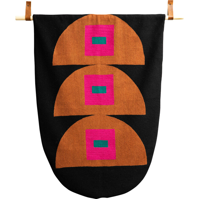 Squares Tapestry, Black/Fuchsia - Wall Décor - 1