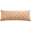 Pointed Grid Lumbar Pillow Cover, Coral - Decorative Pillows - 1 - thumbnail