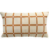 Reversible Pointed Grid Lumbar Pillow Cover, Tan/Pink - Decorative Pillows - 1 - thumbnail