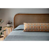 Pointed Grid Lumbar Pillow Cover, Coral - Decorative Pillows - 2 - thumbnail