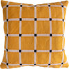 Reversible Dotted Grid Pillow Cover, Lavender/Yellow - Decorative Pillows - 1 - thumbnail