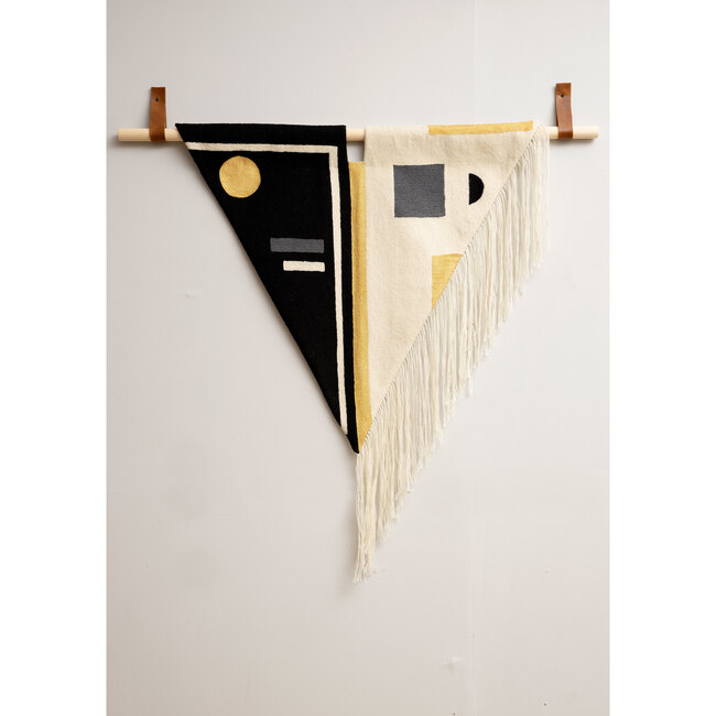 Triangle Fringed Tapestry, Black/White - Wall Décor - 4