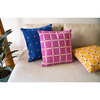 Reversible Dotted Grid Pillow Cover, Fuchsia - Decorative Pillows - 2