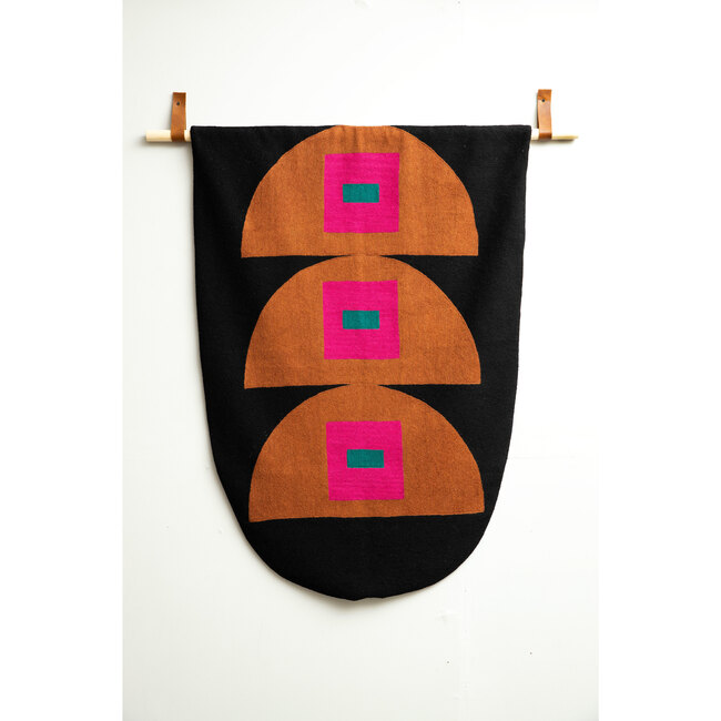 Squares Tapestry, Black/Fuchsia - Wall Décor - 4