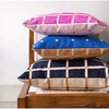 Reversible Dotted Grid Pillow Cover, Fuchsia - Decorative Pillows - 4