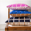 Reversible Pointed Grid Pillow Cover, Tan/Black - Decorative Pillows - 2 - thumbnail