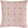 Reversible Dotted Grid Pillow Cover, Fuchsia - Decorative Pillows - 6