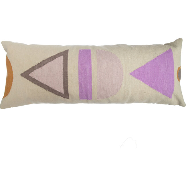 Dana Shapely Lumbar Pillow Cover, Lilac/Lavender