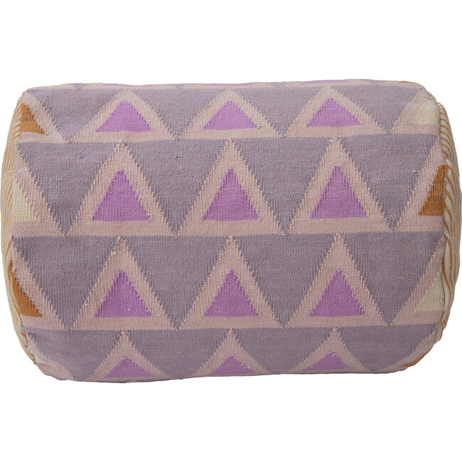 Triangle Bolster Pillow Cover, Lilac