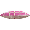 Reversible Dotted Grid Pillow Cover, Fuchsia - Decorative Pillows - 7