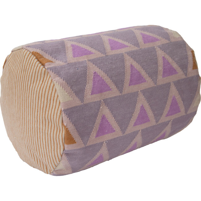 Triangle Bolster Pillow Cover, Lilac