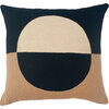 Marianne Circle Pillow Cover, Black - Decorative Pillows - 1 - thumbnail