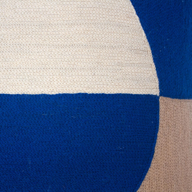 Marianne Circle Pillow Cover, Cobalt - Decorative Pillows - 3