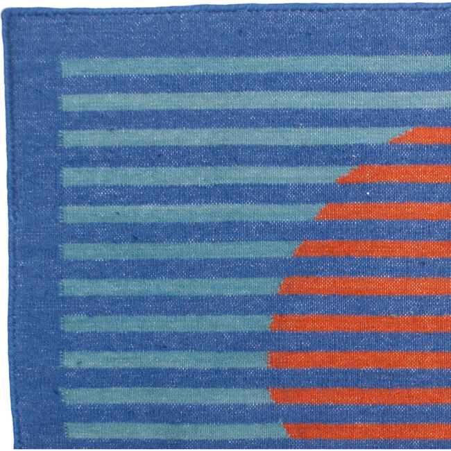 Vera Orange Rug, Blue - Rugs - 2