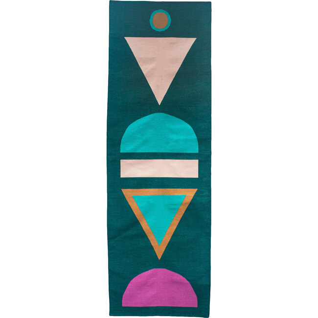 Dana Shapely Runner Rug, Green/Multi - Rugs - 1