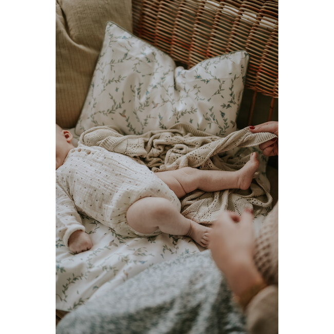 Bamboo Knit Baby Blanket, Beige - Blankets - 9