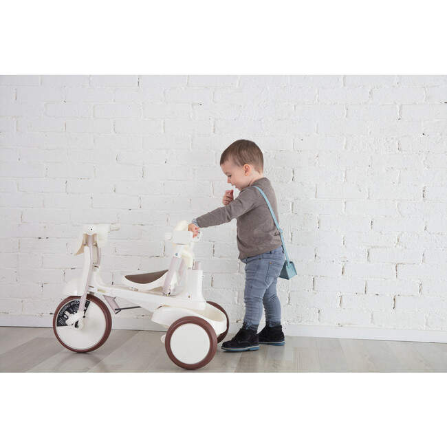 3-in-1 Folding Tricycle, Gentle White