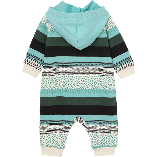 Mixed Print Hooded Coverall, Stripe