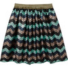 Sequin Chevron Skirt, Multi - Skirts - 1 - thumbnail