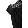 Velvet Embroidered Dress, Green - Dresses - 3