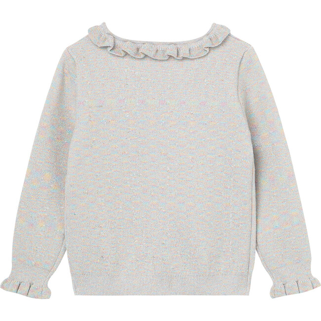 Metallic Knit Llama Sweatshirt, Multi