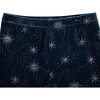 Glitter Stars Velour Legging, Navy - Leggings - 3