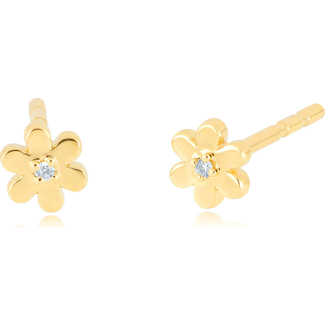 14K Baby Daisy Stud Earrings - Earrings - 1