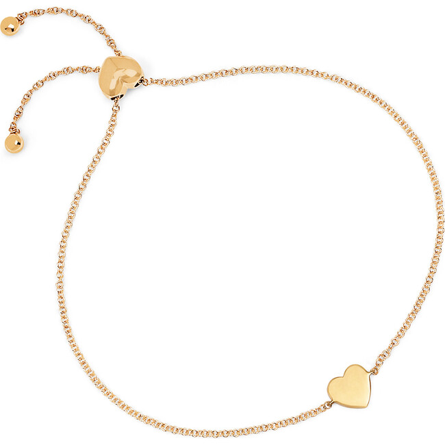 Women's 14K Gold Heart Bolo Bracelet