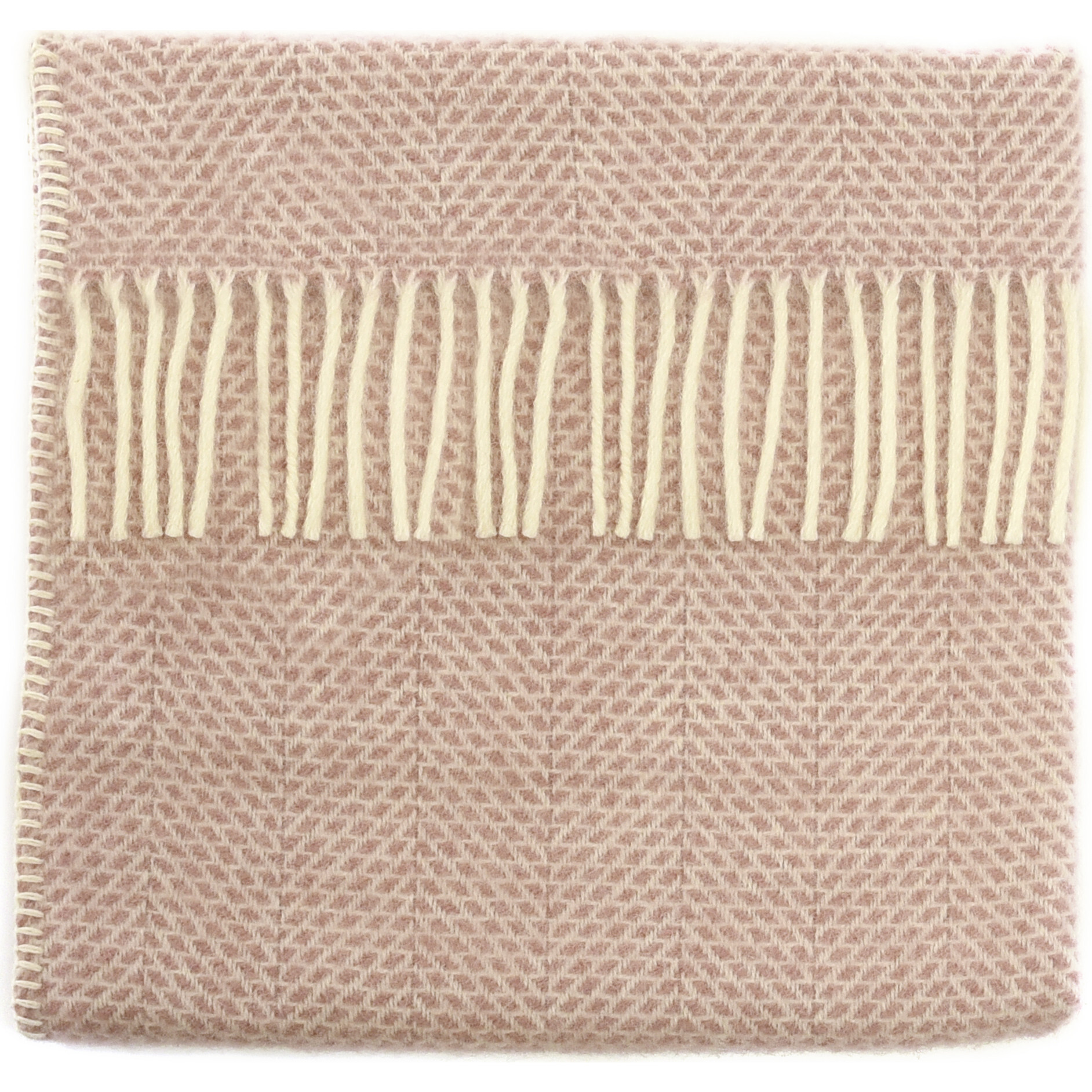 Mornington Wool Baby Blanket, Dusky Pink - Blankets - 1