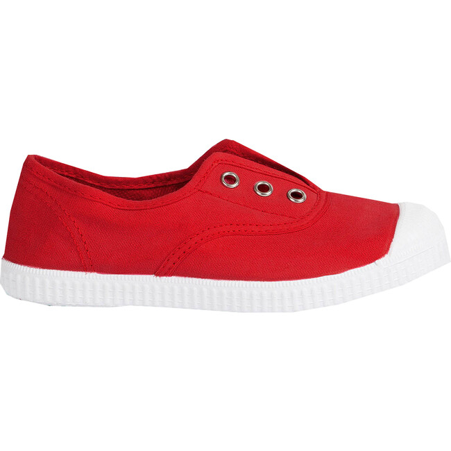 Plum Canvas Sneakers, Red