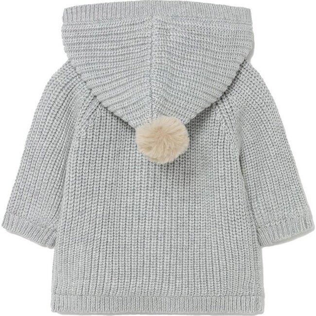 Hooded Knit Jacket, Gray - Jackets - 2